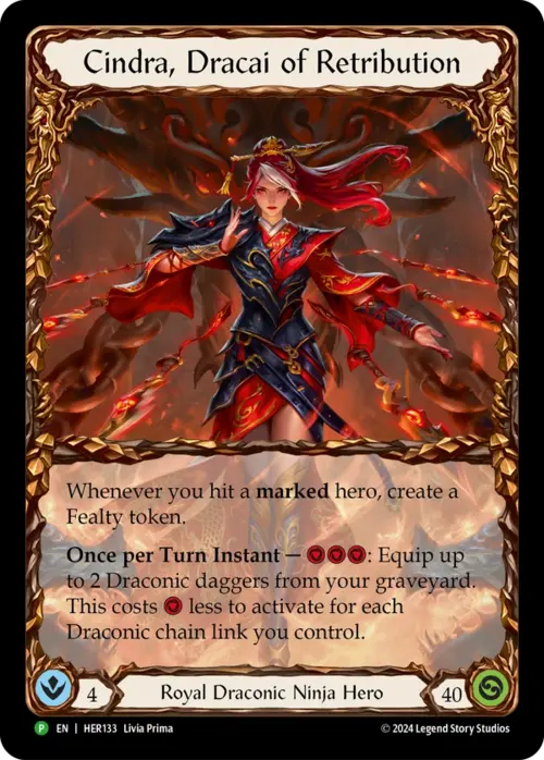 Cindra, Dracai of Retribution - Flesh and Blood: Promo Cards (PR)