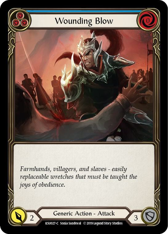 Wounding Blow (Blue) - Hero Deck: Katsu (KSU)